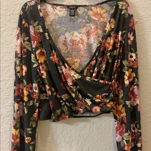 Long sleeve wrap shirt